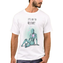 Está bien reiniciar la camiseta estética cibernéti