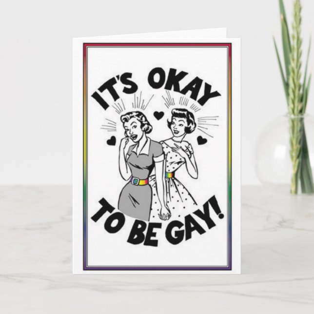 ¡Está bien ser gay! Tarjeta de felicitación de org (Anverso)