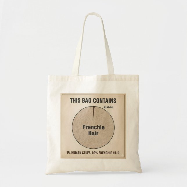 Esta bolsa contiene 99% pelo de Frenchie divertida (Frente)