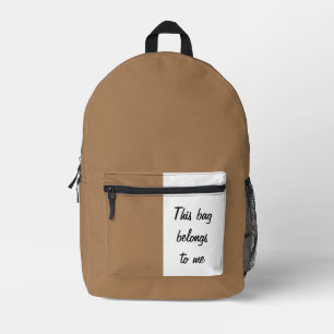 Esta bolsa me pertenece a mí Cita divertida Marrón