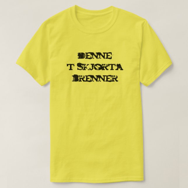 Esta camiseta arde en amarillo noruego (Diseño del anverso)