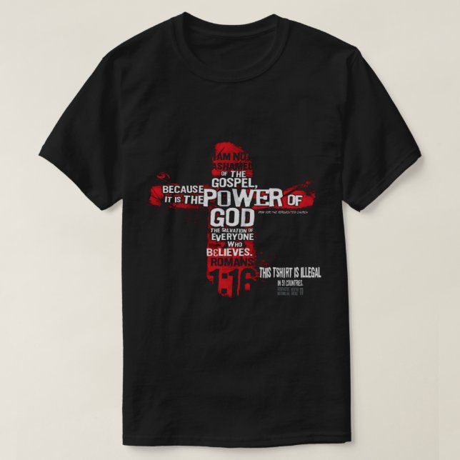 Esta camiseta es ilegal en 51 países cristianos (Diseño del anverso)