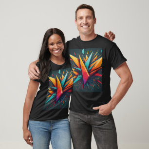 ¡Esta camiseta es un caleidoscopio de triángulos!