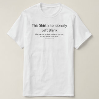 Esta Camiseta Intencionalmente Izquierda en Blanco