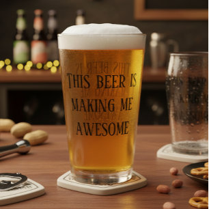 Esta cerveza me está haciendo una asombrosa pinta