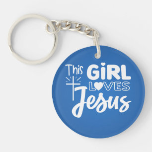 Esta Chica Ama a Jesús Llavero de Acrílico