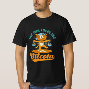 Esta Chica ama su camiseta Bitcoin
