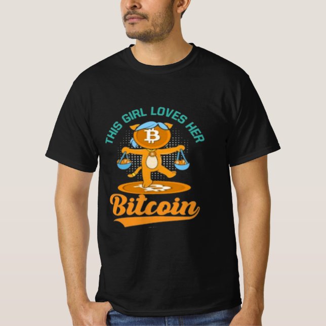Esta Chica ama su camiseta Bitcoin (Anverso)