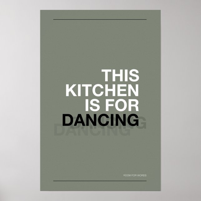 ESTA COCINA ES PARA BAILAR – Póster divertido de c (Frente)