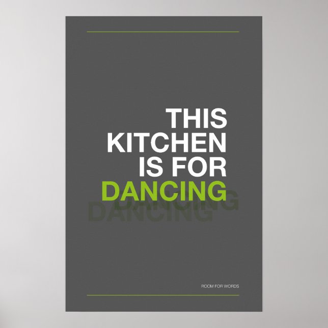 ESTA COCINA ES PARA BAILAR – Póster divertido de c (Frente)