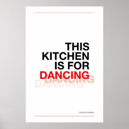 ESTA COCINA ES PARA BAILAR – Póster divertido de c
