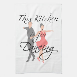 "Esta cocina es para bailar" toalla de cocina