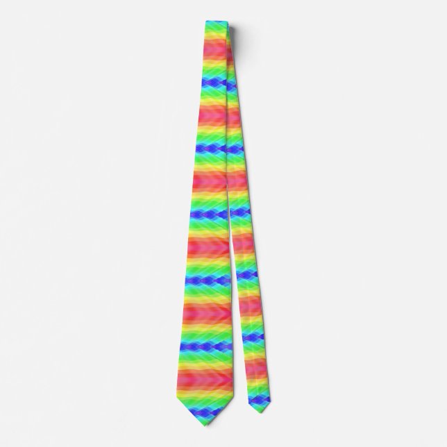 Esta corbata con estampado de arcoíris (Anverso)