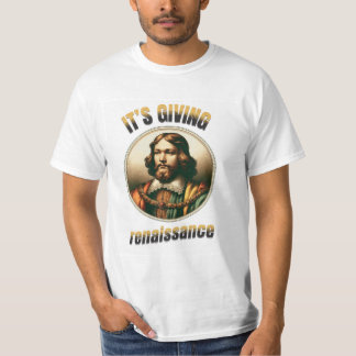 Está dando una divertida camiseta estética renacen
