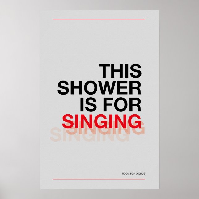 ESTA DUCHA ES PARA CANTAR – Arte de Pared de Baño (Frente)