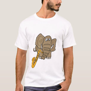 ESTÁ el elefante que juega la camiseta del saxof