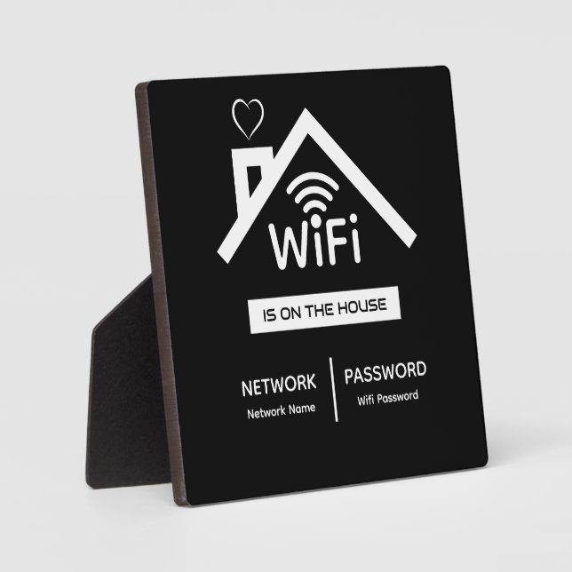 Está en la casa placa de contraseña de Wifi (Anverso)
