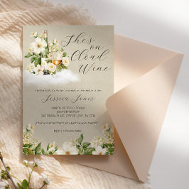 Está en la invitación a la ducha de novias de vino
