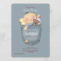 Está en la invitación de Pocket Baby Shower