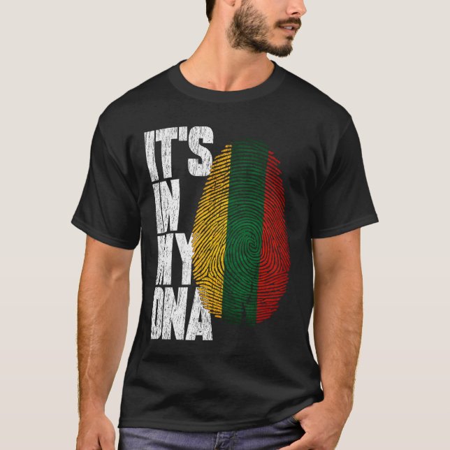 Está en mi ADN Camisa lituana Orgullosa hispana (Anverso)