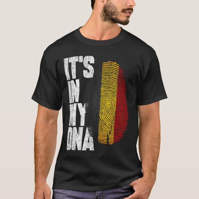 Está en mi ADN camiseta belga orgullosa regalo his (Anverso)