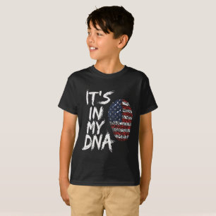 Está en mi ADN camiseta de regalo con bandera amer