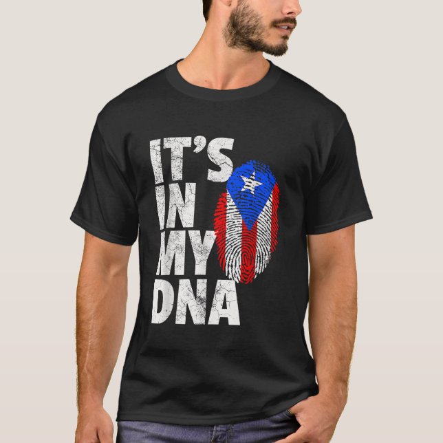 ESTÁ EN MI ADN Puerto Rico Bandera Ricana T Camisa (Anverso)