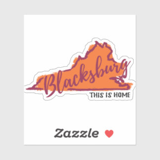 Esta es la casa de Blacksburg Va Hokie Pegatina