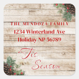 'Esta Es La Etiqueta De Dirección De Madera Blanca