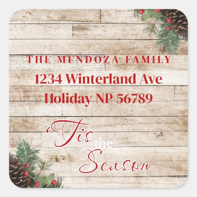 'Esta Es La Etiqueta De Dirección De Madera Blanca (Anverso)