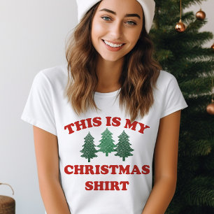 Esta es la graciosa camiseta navideña de mis Navid