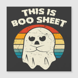 Esta es la hoja de boo Ghost Retro Halloween