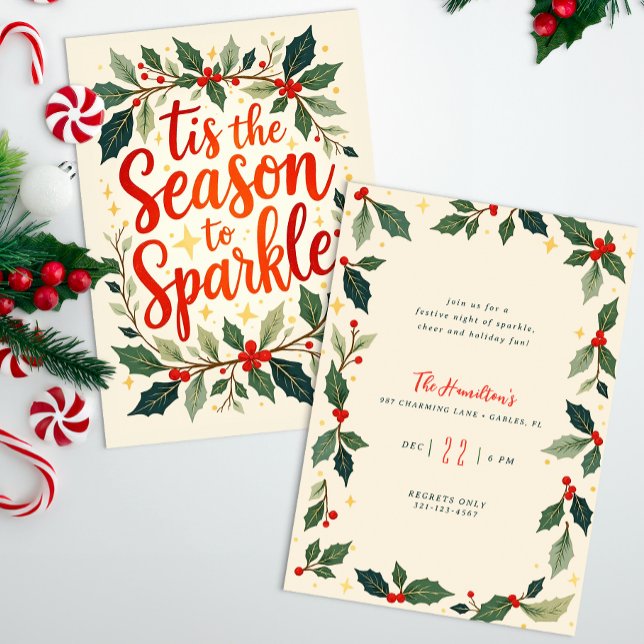 Esta es la invitación a la fiesta de Navidad de lo (Holiday Party Invitation)