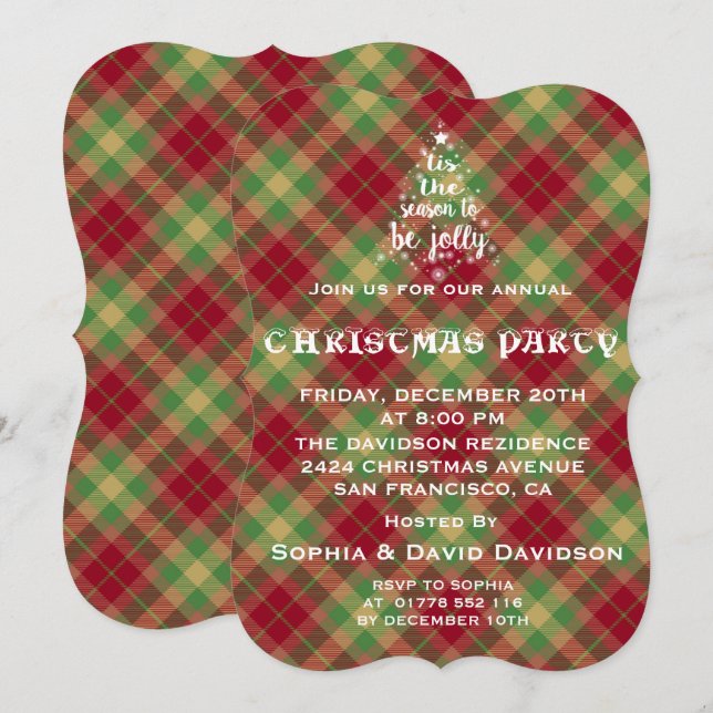 "Esta es la invitación del Fiesta de los Navidades (Anverso / Reverso)