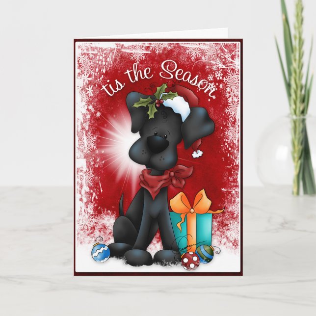 Esta es la tarjeta de Navidades de Black Lab de te (Anverso)