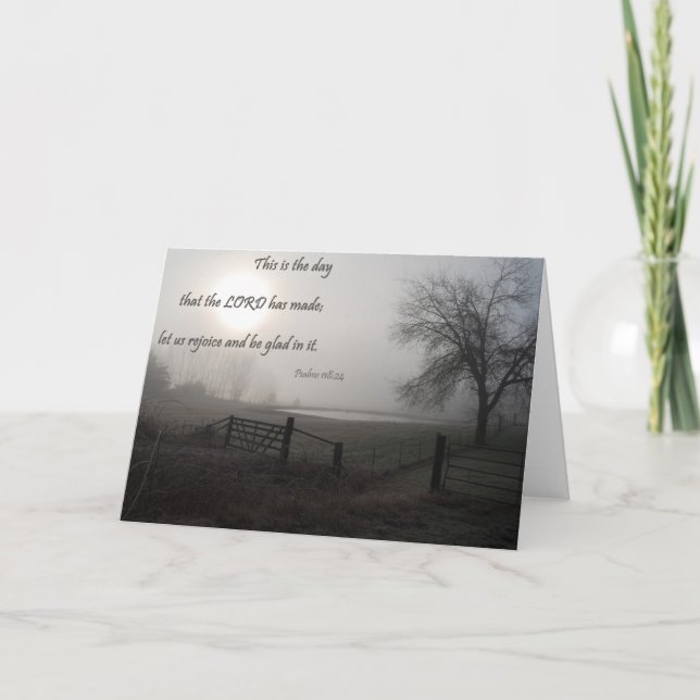 Esta Es La Tarjeta De Saludo Del Día - Salmos 118: (Anverso)