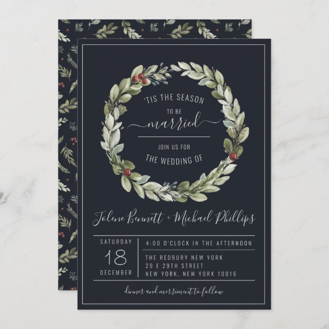 Esta Es La Temporada | Invitación a la boda de Nav (Anverso / Reverso)