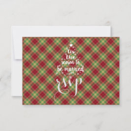 'Esta es la temporada para casarse Red Plaid RSVP