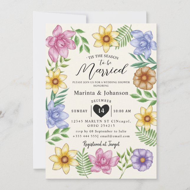 Esta es la temporada para estar casados Invitación (Anverso)