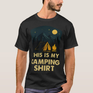 Esta Es Mi Camiseta De Camping Senderismo Fogata C