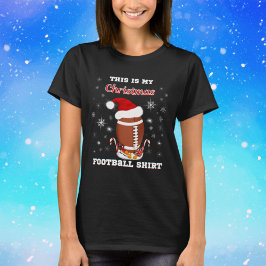 Esta es mi camiseta de fútbol navideña con snacks