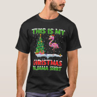 Esta Es Mi Camiseta De Navidad Flamenco Pájaro Nav