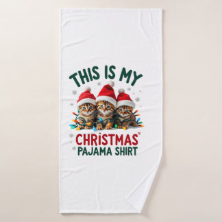 Esta Es Mi Camiseta De Pijama De Navidad Gato Aman