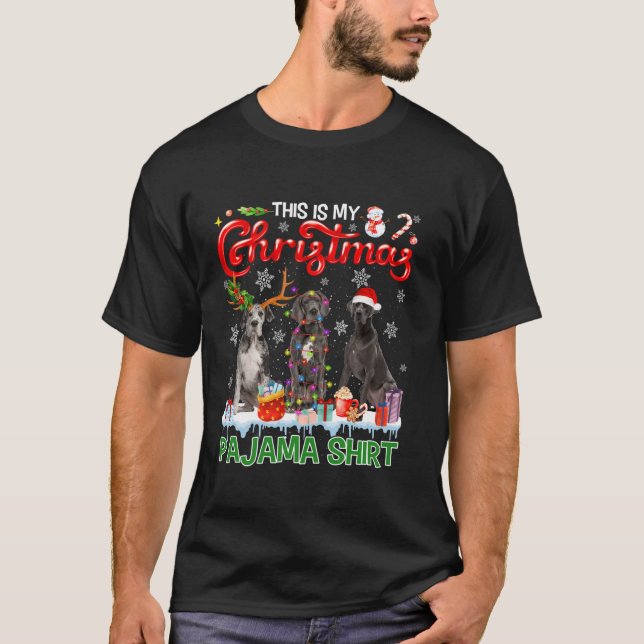 Esta es mi camiseta de pijamas Santa Great Dane Do (Anverso)