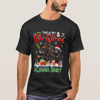 Esta es mi camiseta de pijamas Santa Rottweiler Do