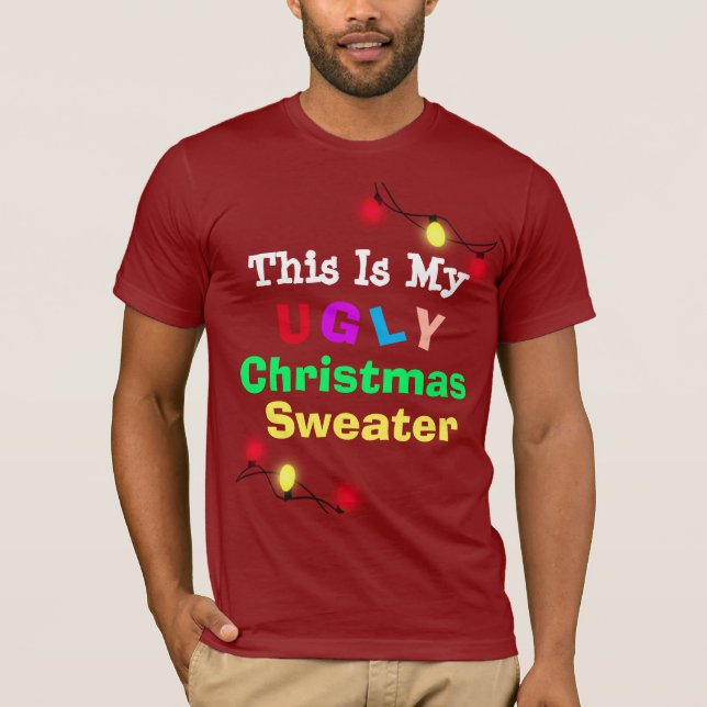 Esta es mi camiseta humorística de suéter feo de N (Anverso)