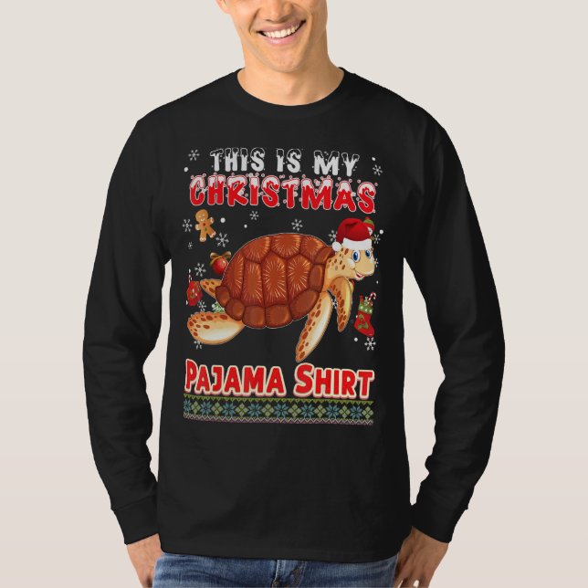 Esta es mi Navidad Pajama Turtle Ugly Sweater M (Anverso)