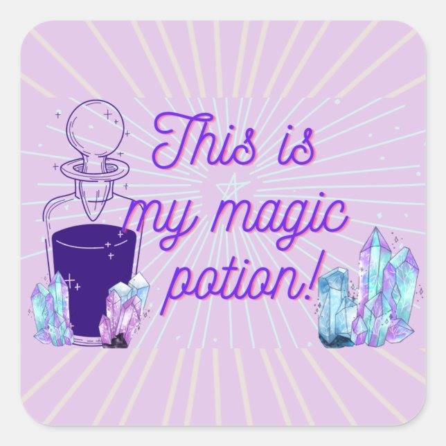 Esta es mi poción mágica pegatina de Square (Anverso)