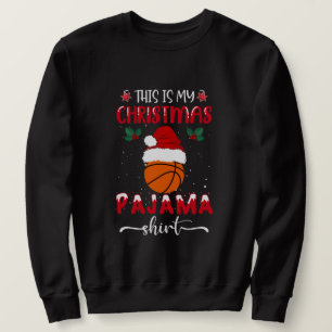 Esta es mi sudadera Navidad Pajama Basketball