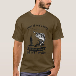 esta es mi suertuda camiseta de pesca no lava Funn